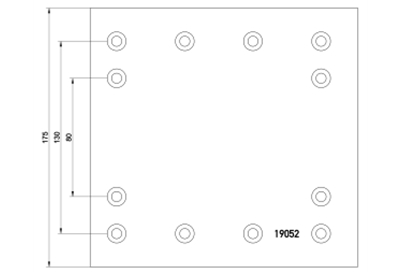 brake lining 19052 19055