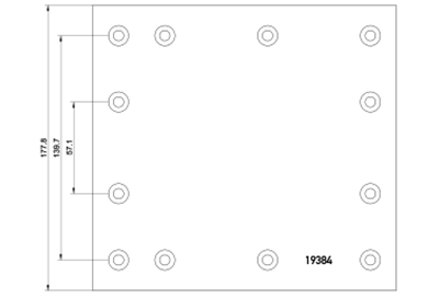 brake lining 19384   19385