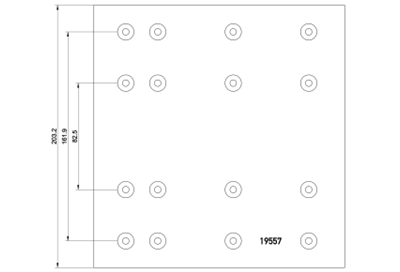 brake lining 19557  19606