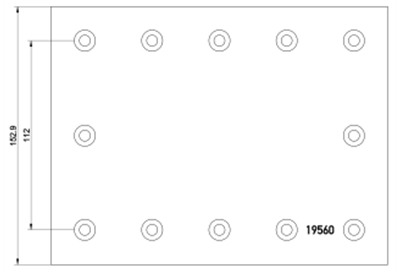 brake lining 19560  19561