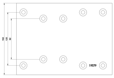 brake lining 19579   19580