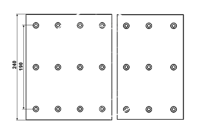 brake lining 19885 19886