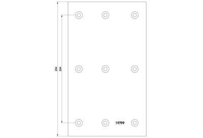 brake lining 19799  19800